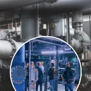 Visite des sous-sols de la piscine