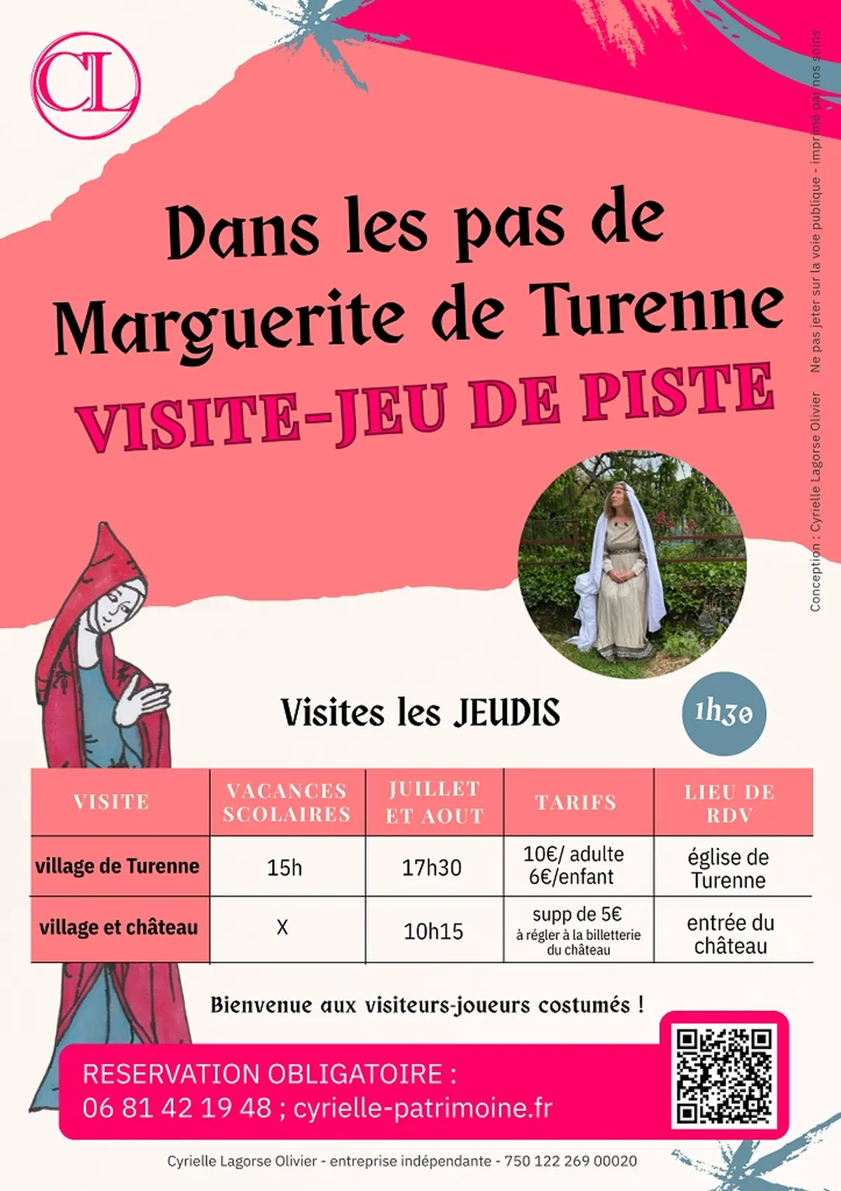 Visite du château et jeu de piste dans le village sur les pas de Marguerite de Turenne