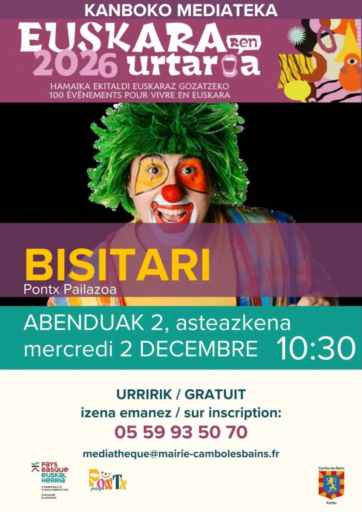 Visite du clown Pontx Pailazoa