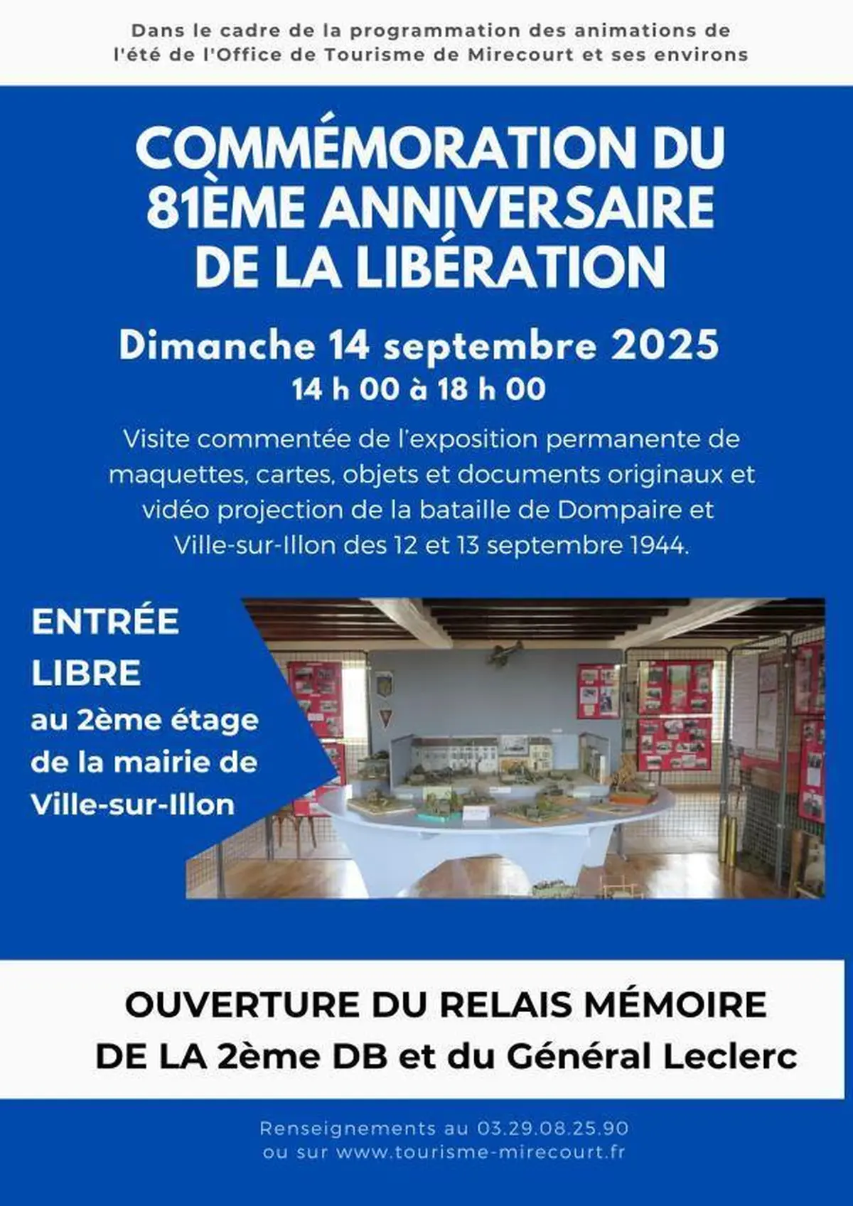 Visite du Relais Mémoire de la 2ème DB et du Général Leclerc