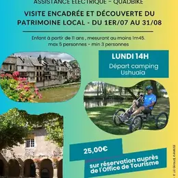 Visite et découverte du patrimoine de St Geniez d'Olt en VTT 4 roues AE (Quadbike)