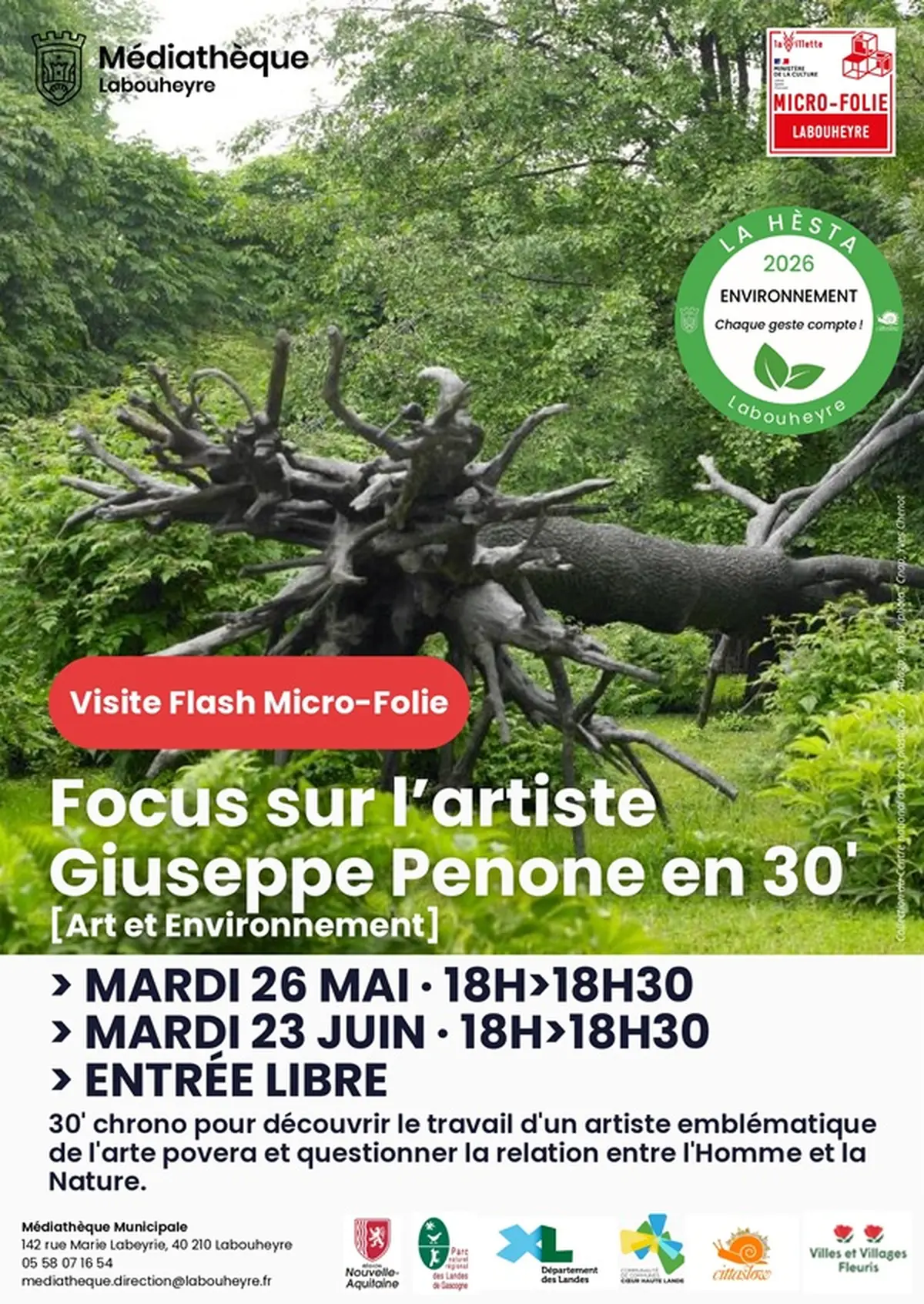 Visite Flash Micro-Folie : Giuseppe Penone : la relation entre Homme et Nature