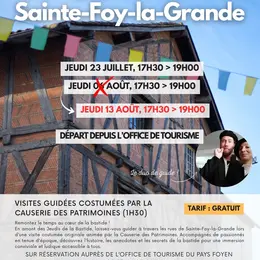 Visite guidée costumée par la causerie des patrimoines
