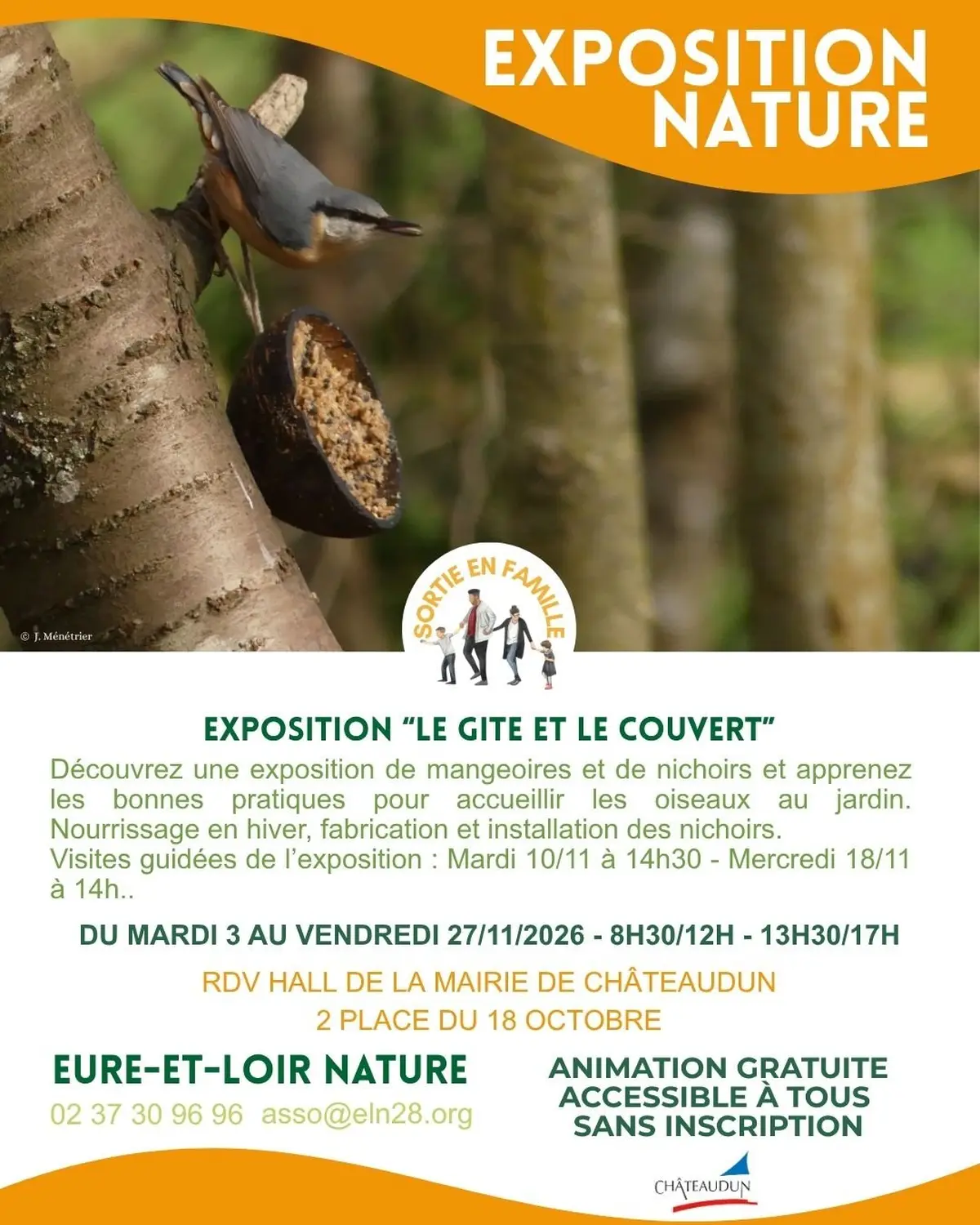 Visite guidée de l'exposition nature Le gîte et le couvert