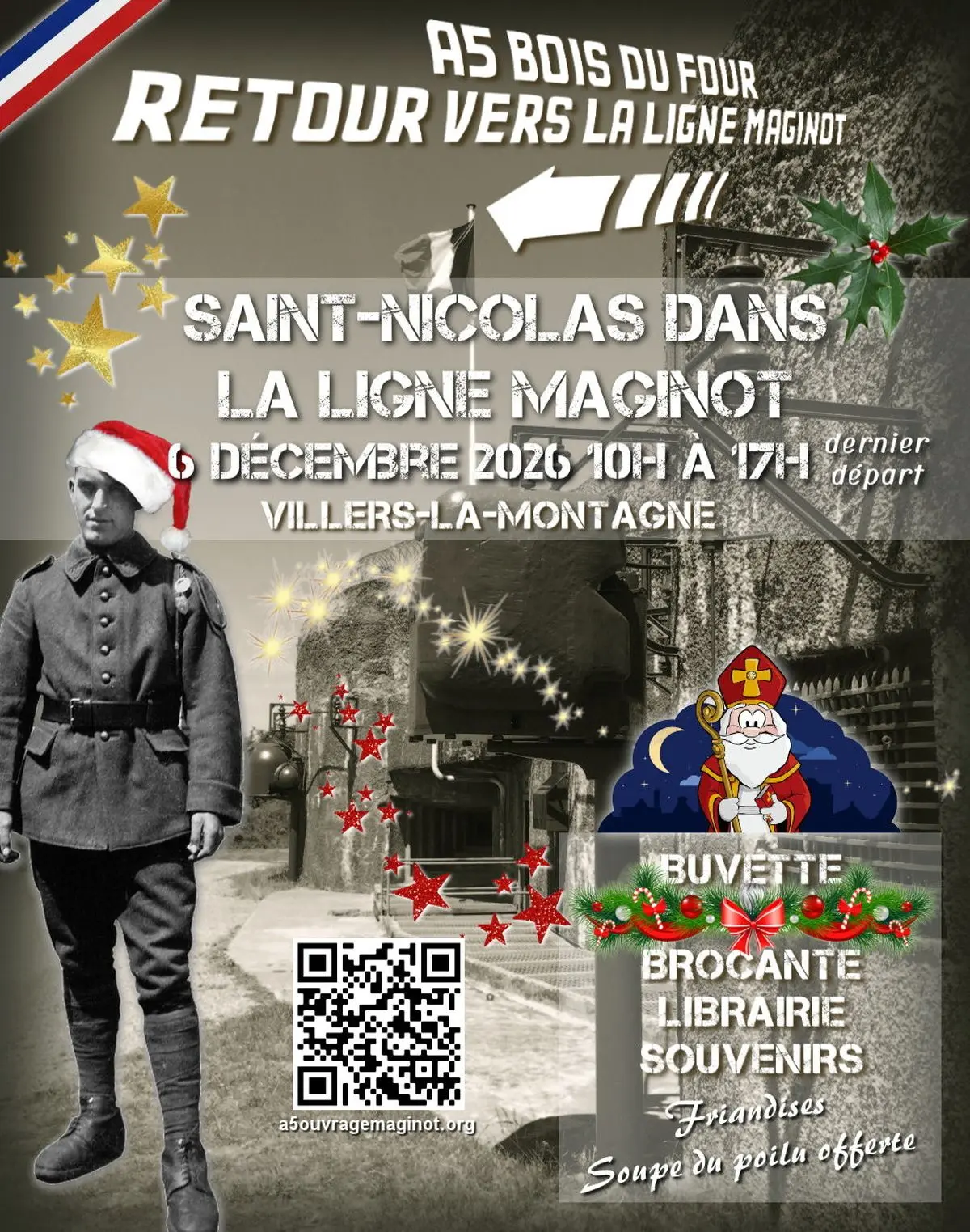 Visite guidée de l'Ouvrage de la Ligne Maginot à Villers-la-Montagne pour la Saint-Nicolas