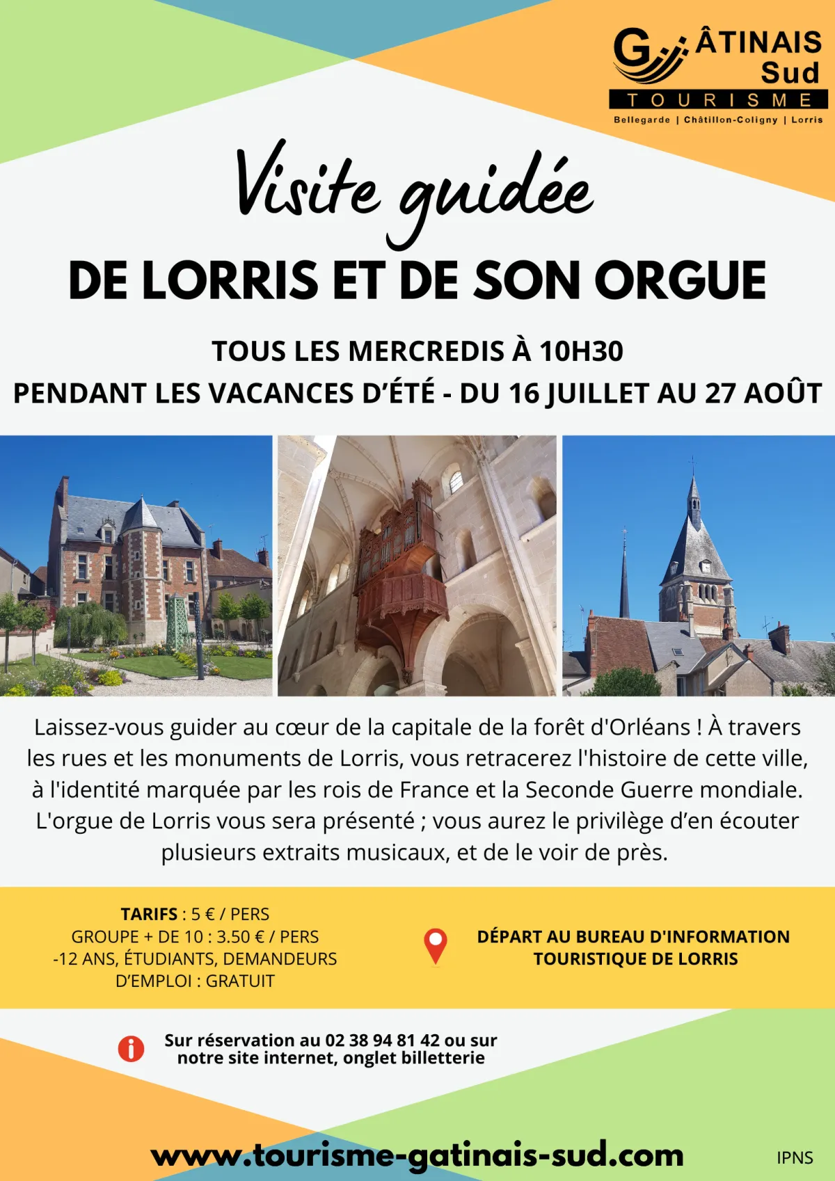 Visite guidée de Lorris et son orgue