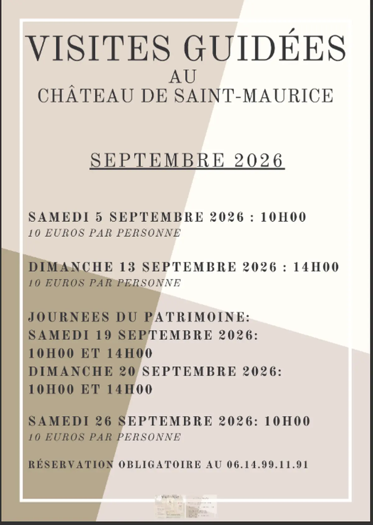 Visite guidée du Château de Saint Maurice