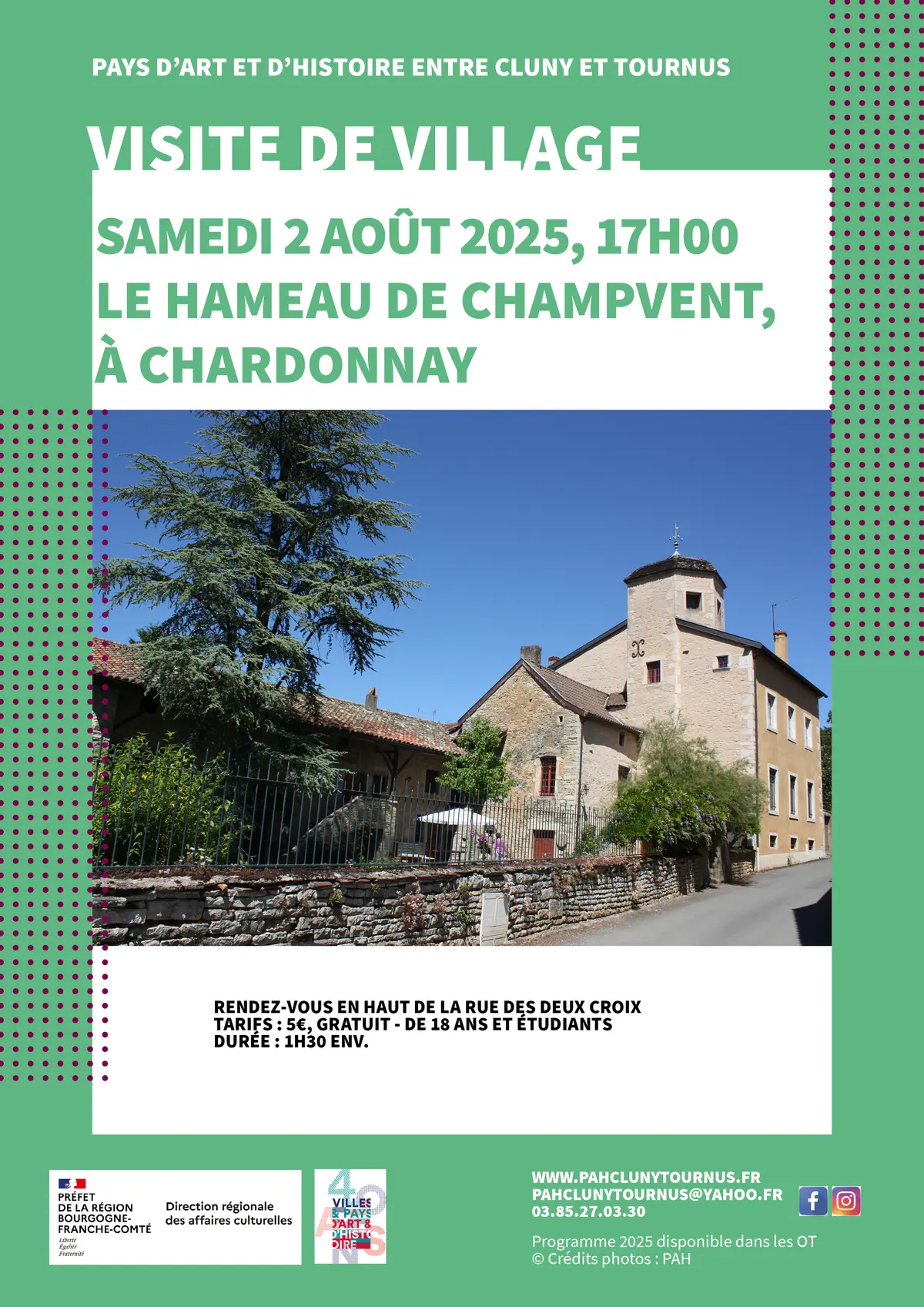 Visite guidée du hameau de Champvent, à Chardonnay