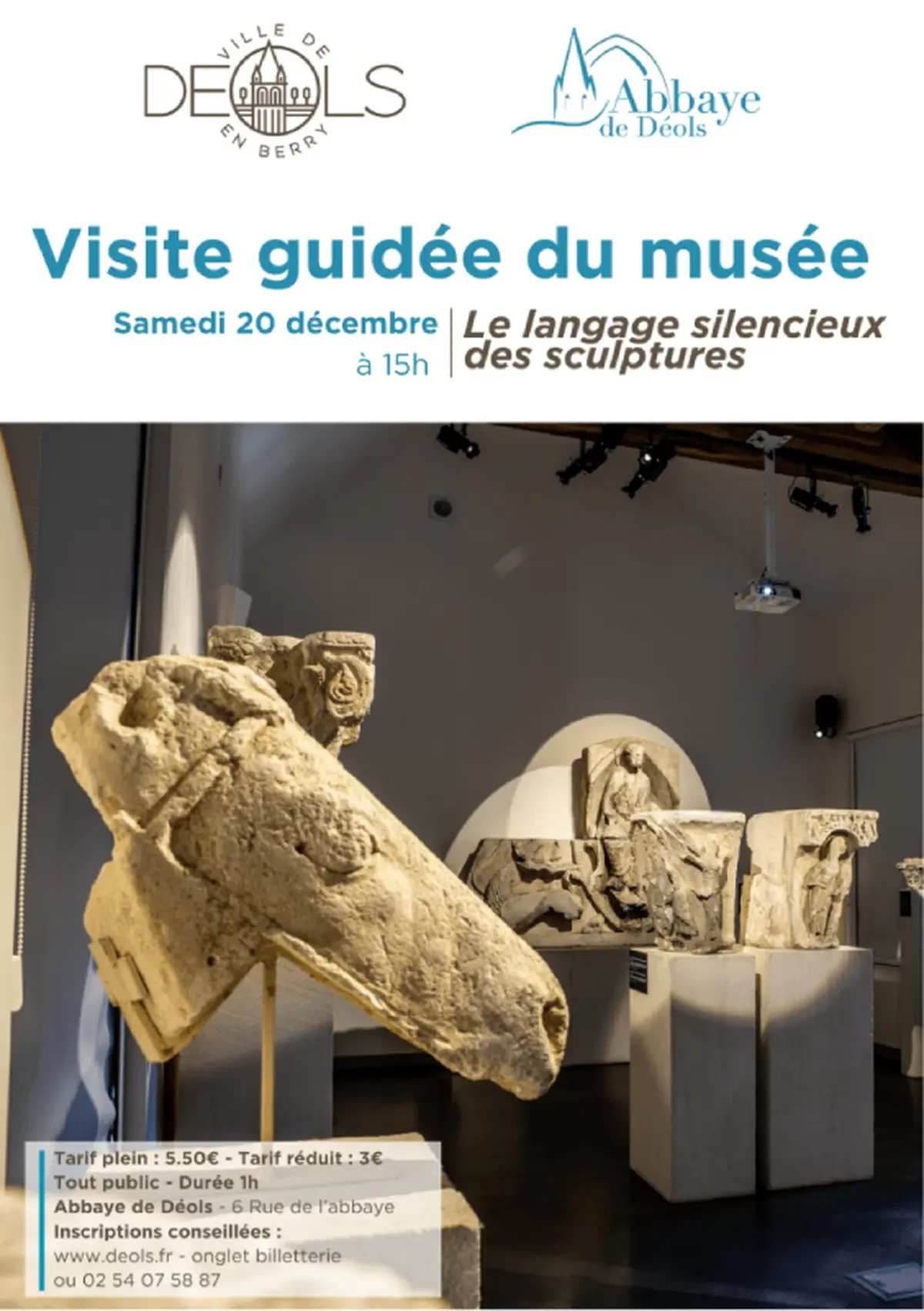 Visite guidée du musée de l'Abbaye le langage silencieux des sculptures