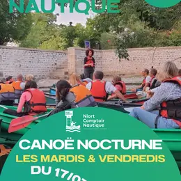 Visite guidée nocturne en canoë à Niort Comptoir Nautique