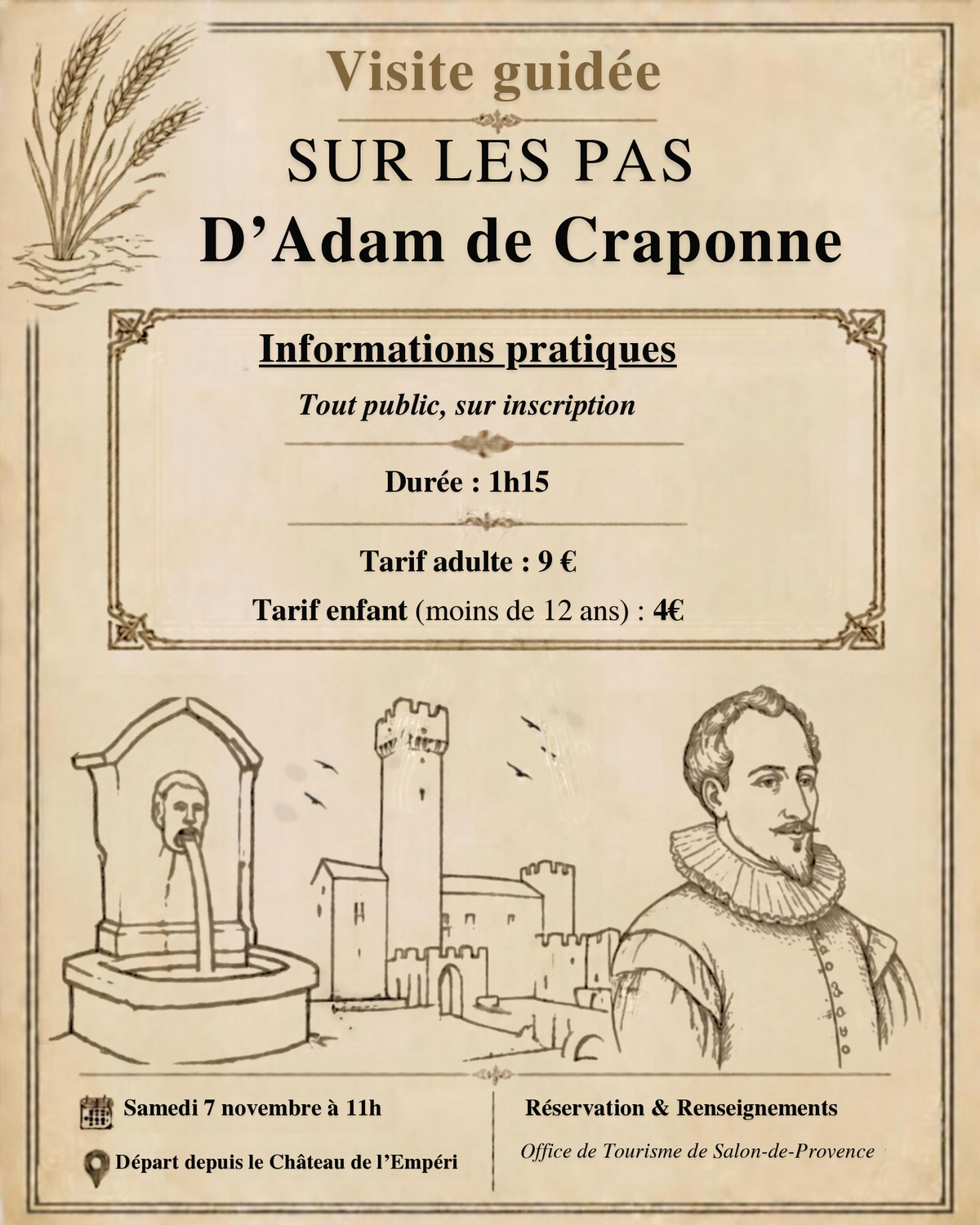 Visite guidée : « Sur les pas d’Adam de Craponne »