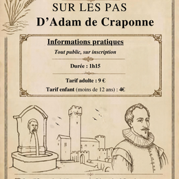 Visite guidée : « Sur les pas d’Adam de Craponne »