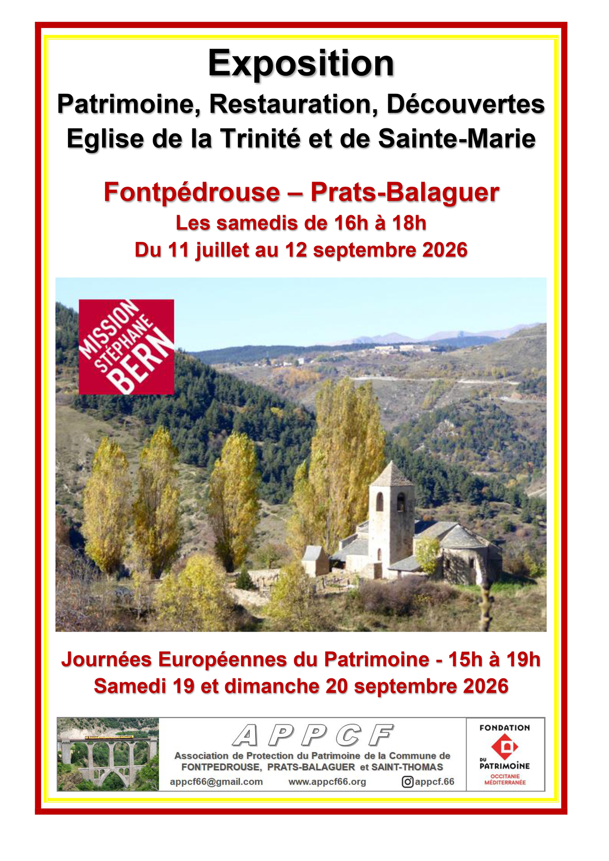 Visite Libre De L'église De La Trinité Et Sainte-Marie De Prats Balaguer
