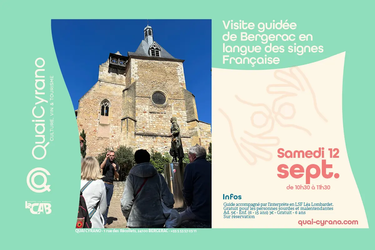 Visite patrimoine de Bergerac en LSF