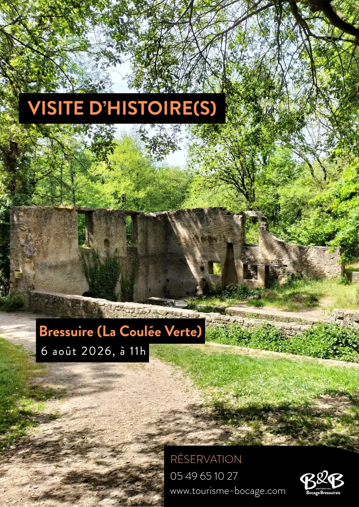 Visites d'histoire(s) - Le Coulée Verte: de la chapelle Saint-Cyprien au moulin de Roux