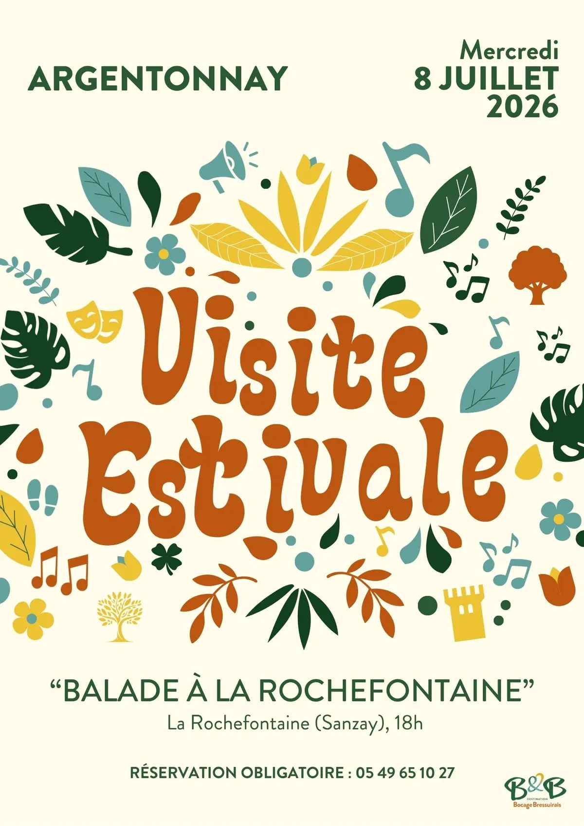 Visites Estivales 2026 - Balade à La Rochefontaine - Sanzay
