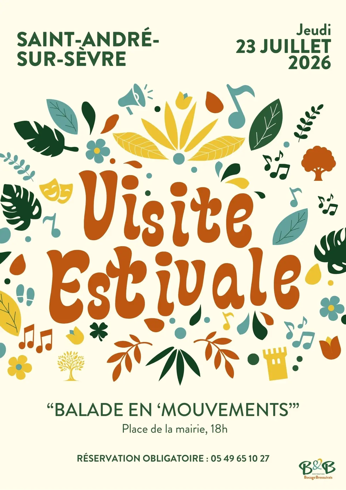 Visites Estivales 2026 - Balade en mouvements - Saint-André-sur-Sèvre