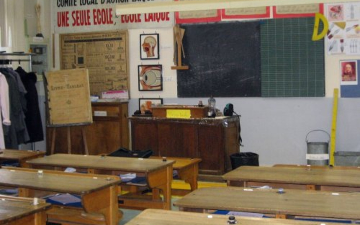 Reconstitution d'une ancienne salle de classe