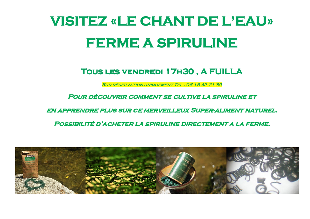 Visitez Le Chant De L'Eau Ferme à Spiruline