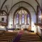 Les vitraux colorés de l'église protestante de Haguenau offrent une belle luminosité à l'intérieur de l'édifice DR