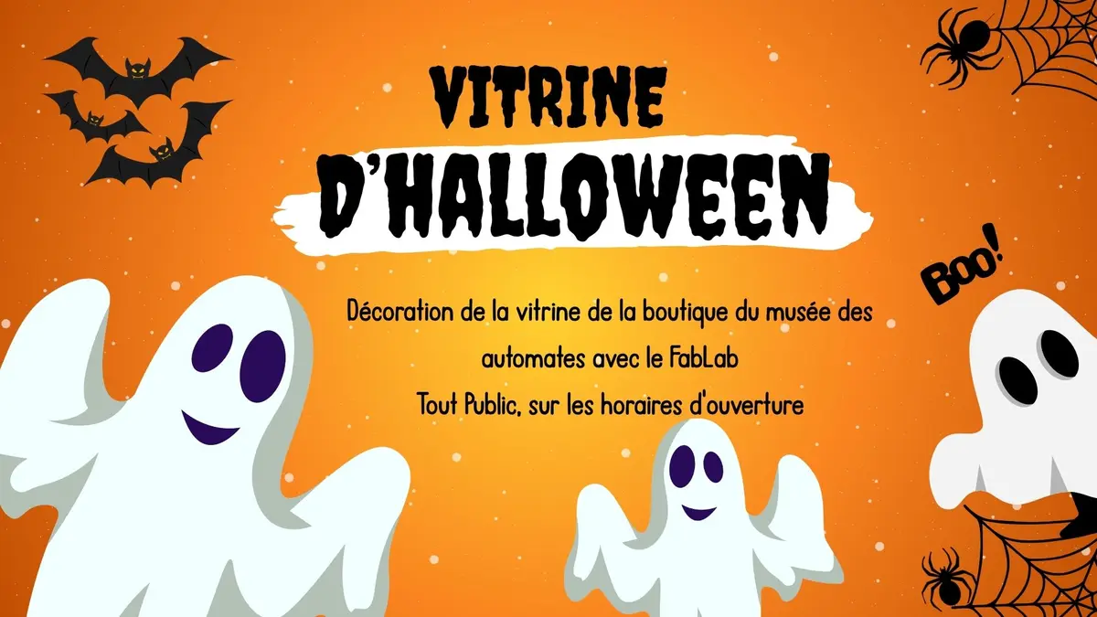 Vitrine d'Halloween du Musée des automates