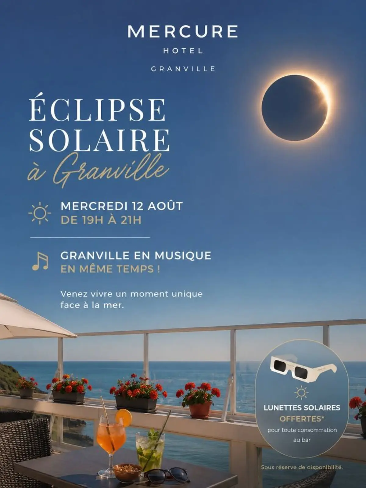 Vivez l'éclipse solaire depuis la plus belle terrasse de Granville