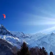 Vol en Parapente depuis Planpraz en face du Mont Blanc (74)