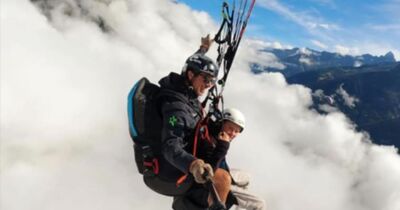 Vol enfant en Parapente depuis le plan de l'Aiguille &agrave; Chamonix