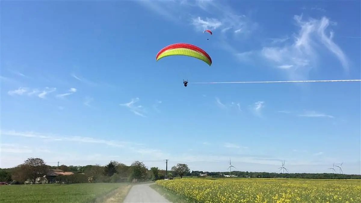 Vols découverte en parapente et deltaplane à Airvault