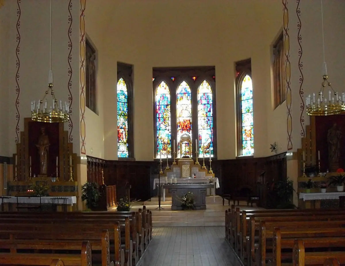 Vue sur le chœur de l'église Saint-Boniface de Burnhaupt-le-Haut