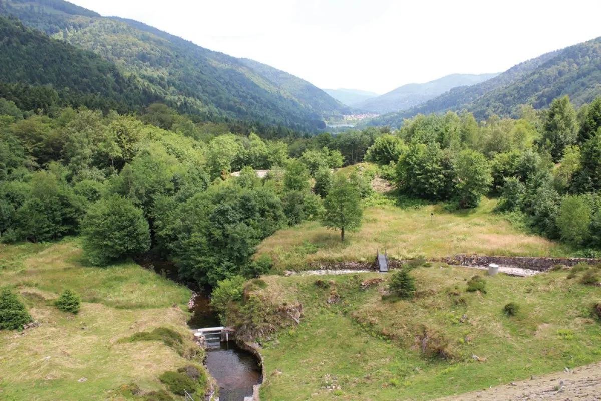 Vue sur la vallée depuis le barrage d'Alfeld