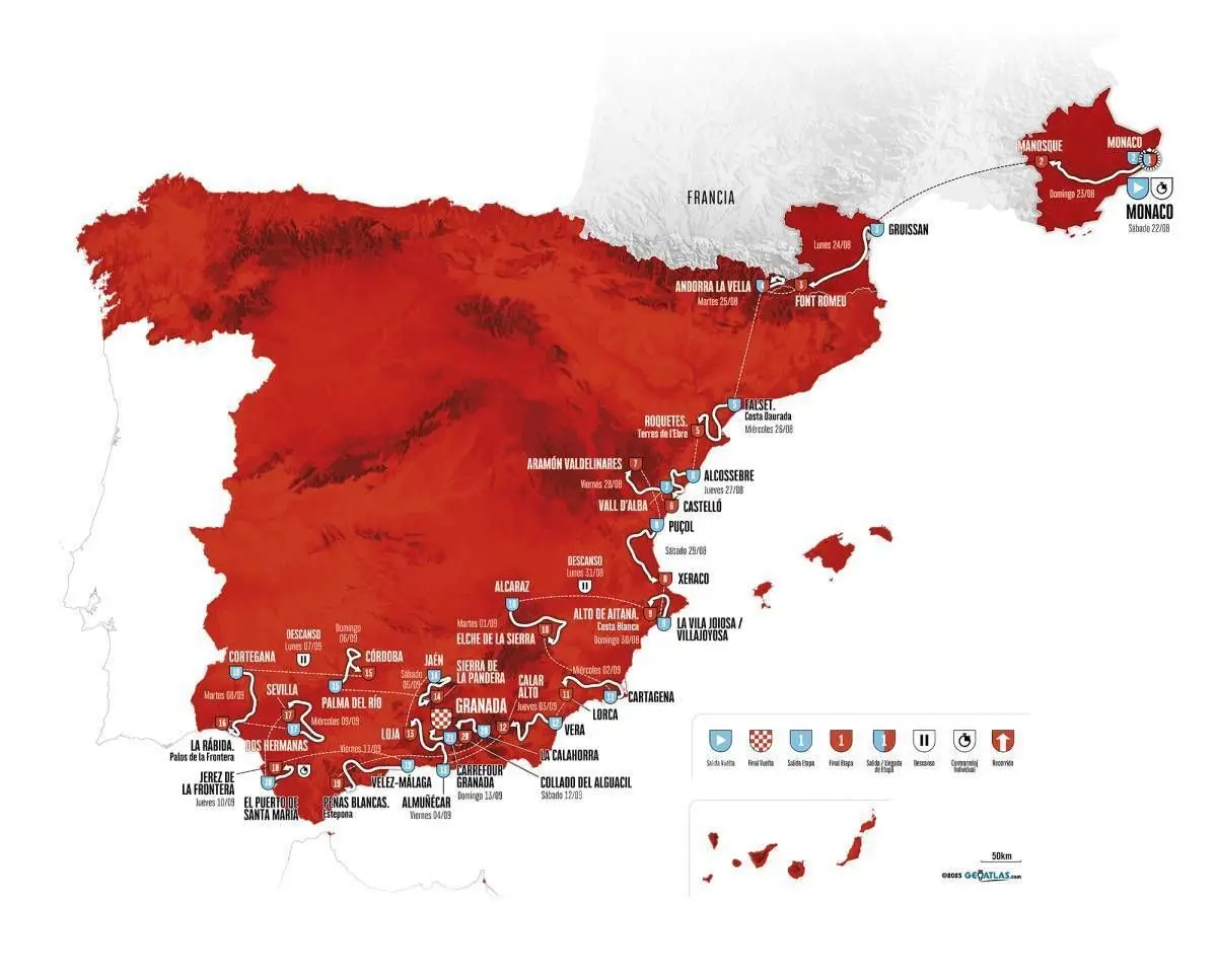 Parcours 2026 - Vuelta d'Espagne