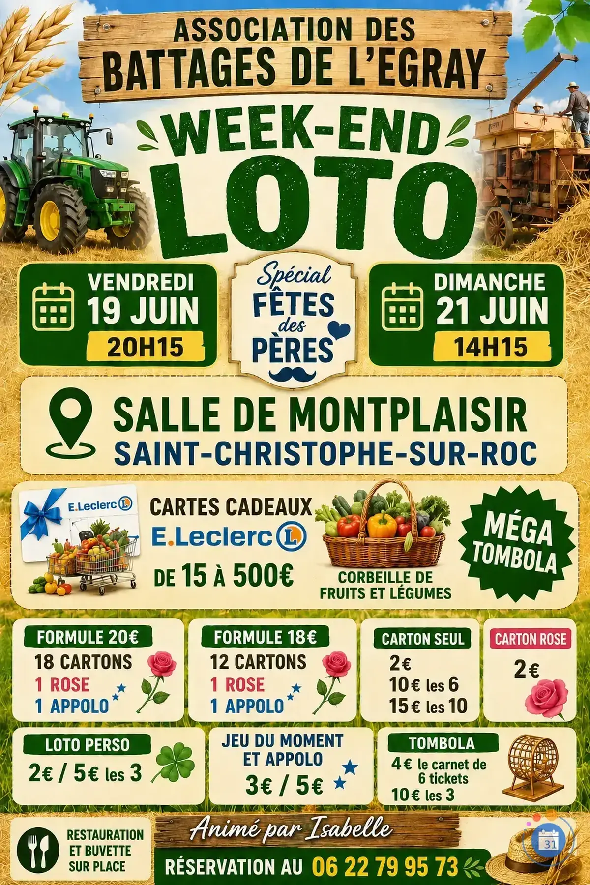 Week-end lotos spécial Fêtes des Pères