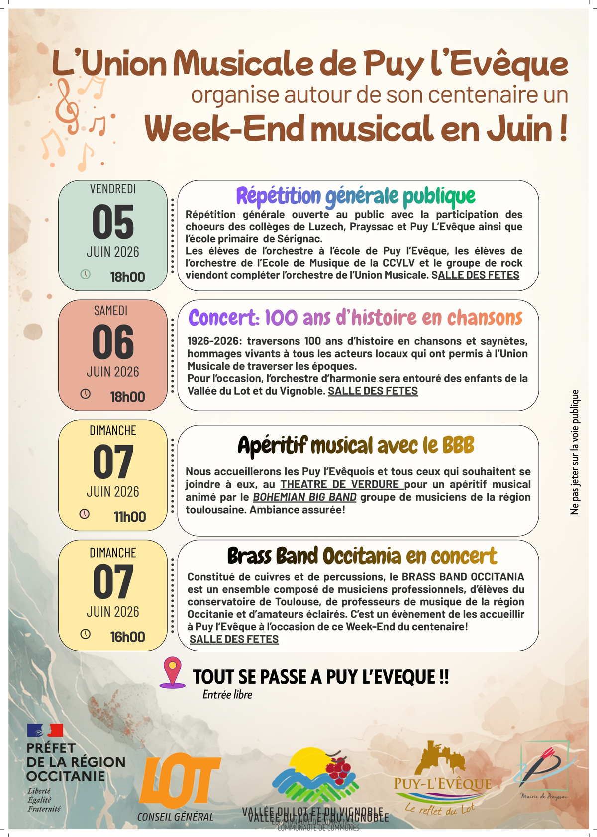 Week-end musical à Puy-L'évêque !