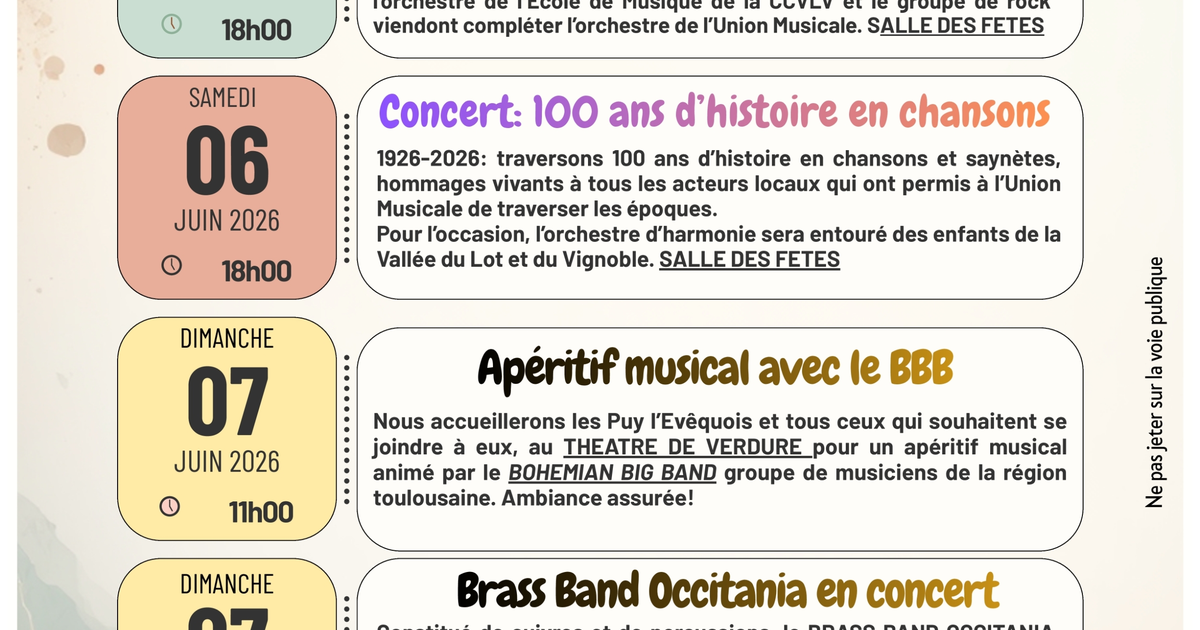 Week-end musical à Puy-L'évêque !