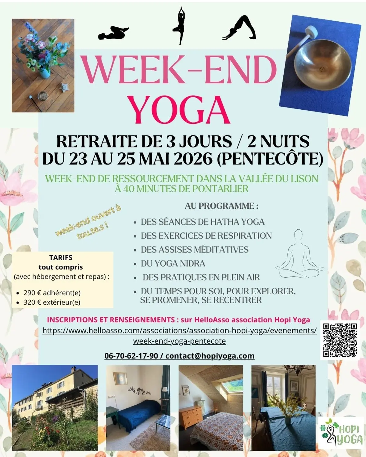 Week-end Yoga - Retraite de 3 jours - 2 nuits