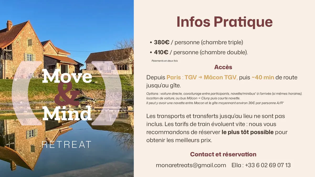 Weekend Move & Mind - retraite Pilates