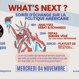 What's next? Soirée d'échange sur la politique américaine