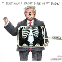 Adam Zyglis, Racist Bone, in: The Buffalo News, 2019
Reproduction uniquement dans le cadre de l’actualité relative à l’exposition
X-RAY au Patrimoine Mondial Völklinger Hütte &copy; Adam Zyglis / Cagle Cartoons / The Buffalo News, NY