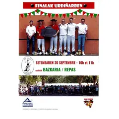 Xiberoko txapelgoa : finales du tournoi de pelote à main nue