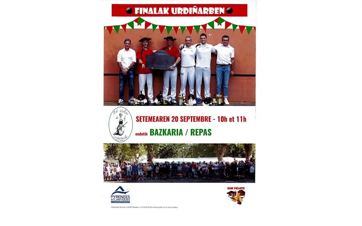 Xiberoko txapelgoa : tournoi de pelote à main nue