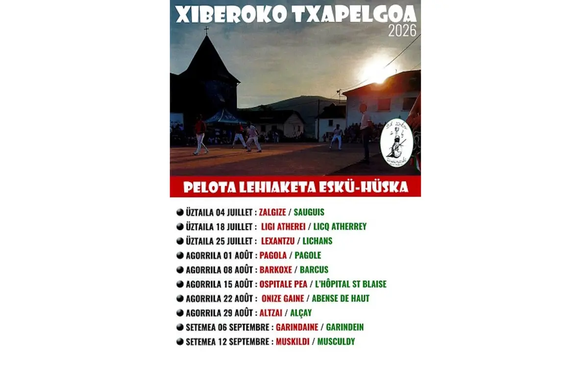 Xiberoko txapelgoa : tournoi de pelote à main nue  (demi-finale)