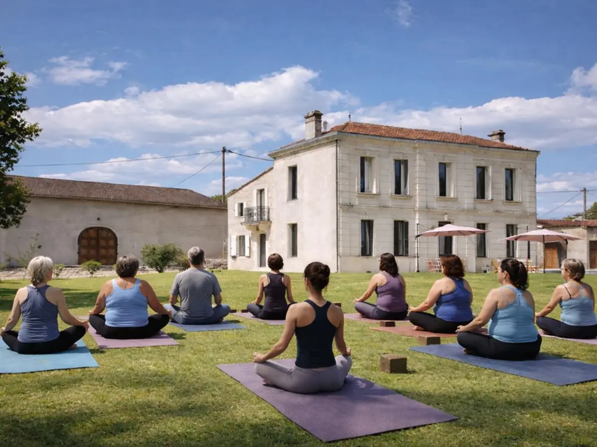 Yoga au château Haut Bourcier