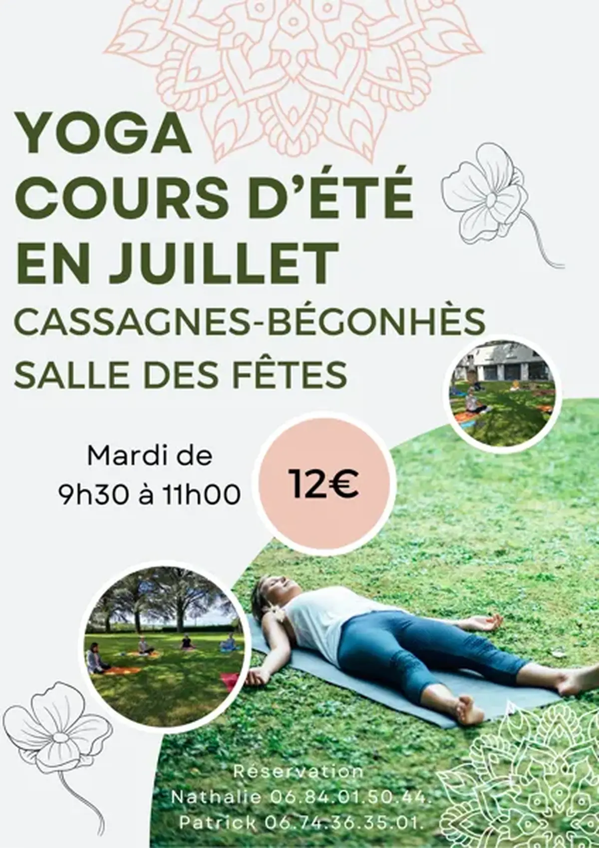 Yoga cours d'été