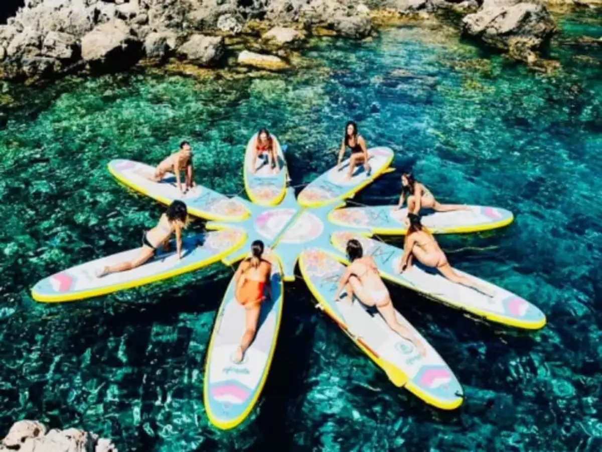 Yoga paddle au lever du soleil à Saint-Florent (20)